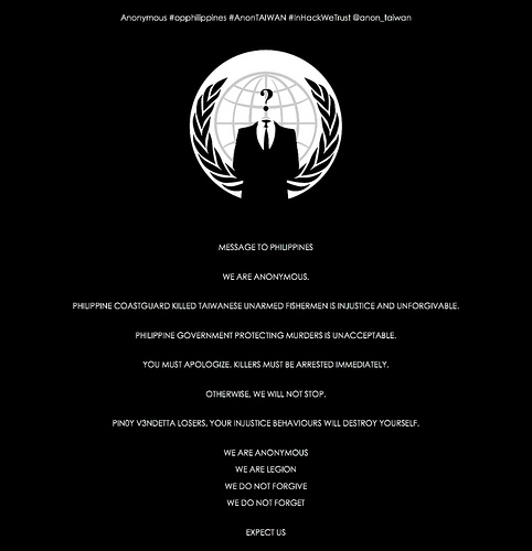 Anonymous侵入dns.gov.ph