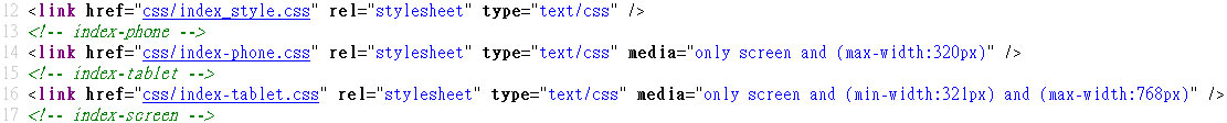 響應式網頁外部CSS圖例